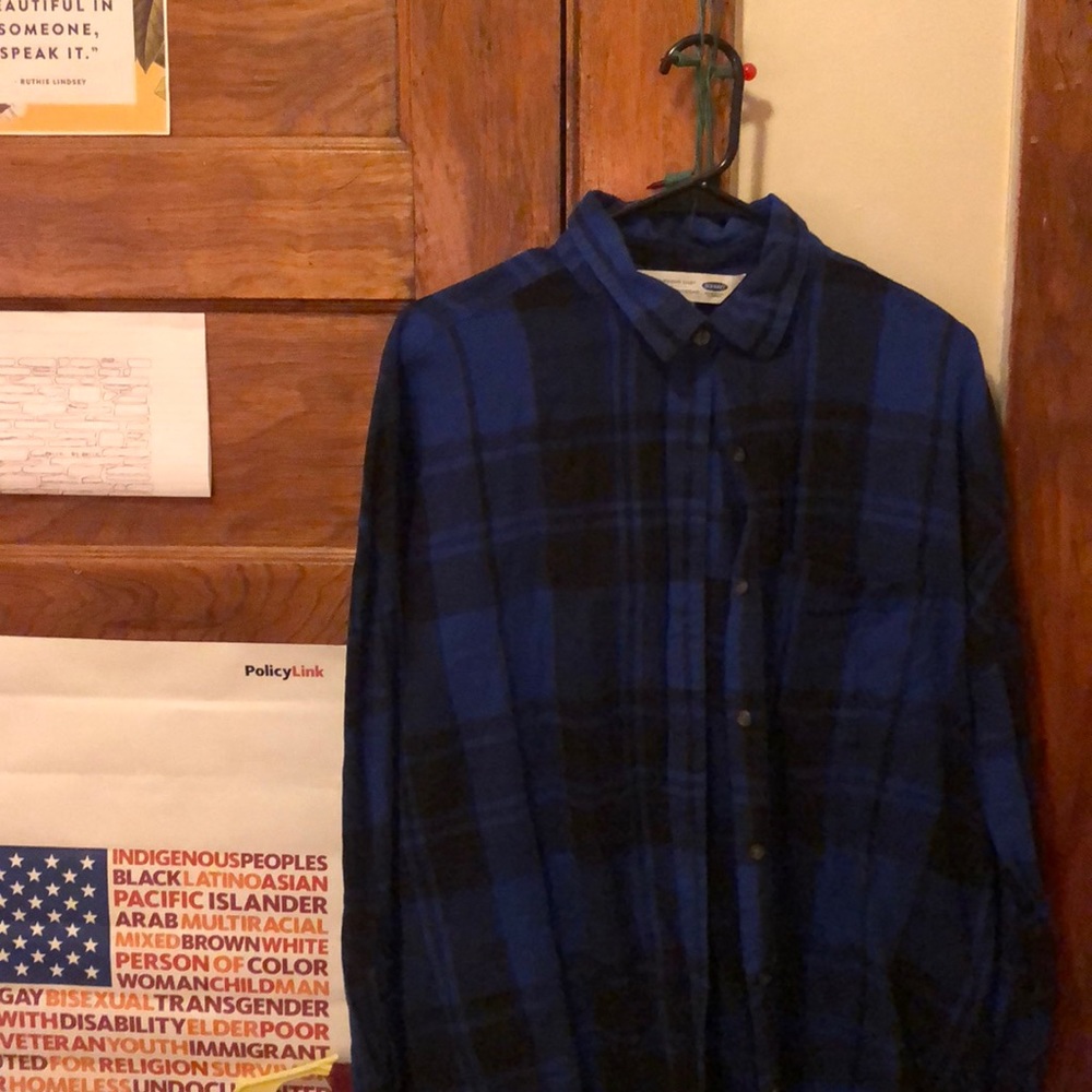 Deep Blue Boyfriend Flannel